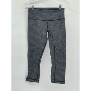 Lululemon Legging‎ Cropped Women Size 6 Gray Black